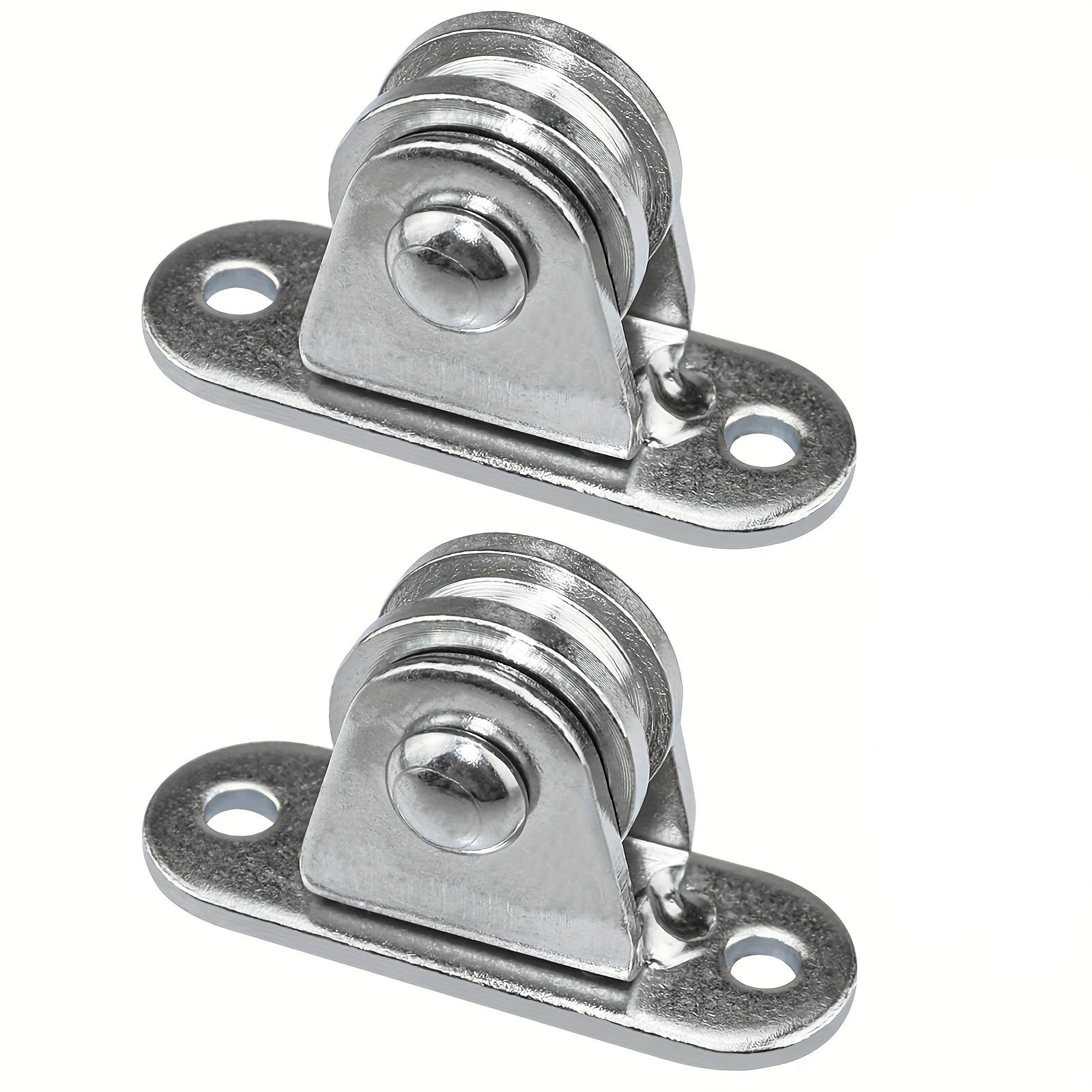 2pcs Small Pulley Block Silent Pulley Wheel Heavy Duty Fixed Pullies
