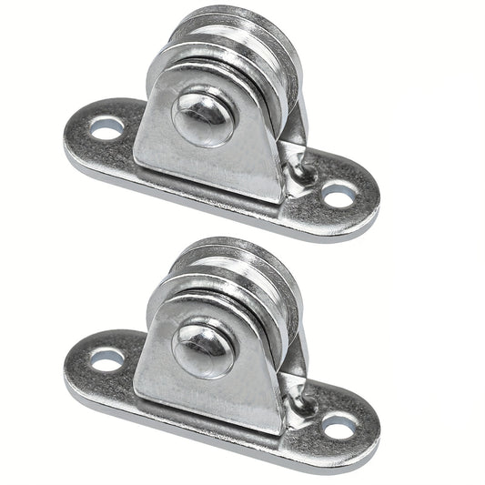 2pcs Small Pulley Block Silent Pulley Wheel Heavy Duty Fixed Pullies
