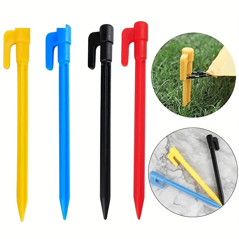 5pcs Plastic Tent Stakes Heavy Duty Pegs for Outdoor Camping