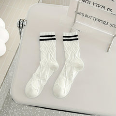 Argyle Textured Socks Women's Stockings & Hosiery