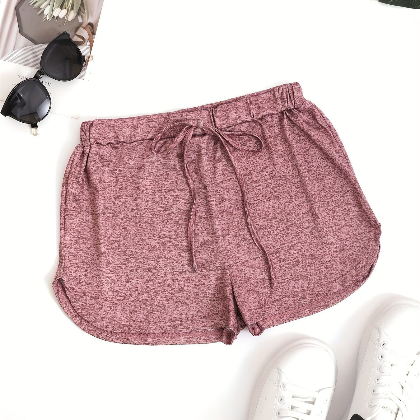 Drawstring Booty Shorts Elastic Waist Summer Casual Shorts