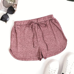 Drawstring Booty Shorts Elastic Waist Summer Casual Shorts