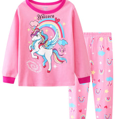 Rainbow Unicorn Kid's Pajamas 2Pc Set