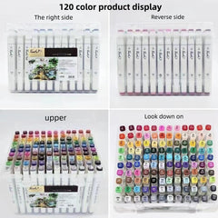 6th Gen Marker Pen Set - Student Anime Painting Watercolor Notebook Double End