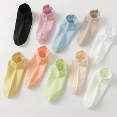 10 Pairs Women's Ankle Socks Comfy & Breathable Stockings