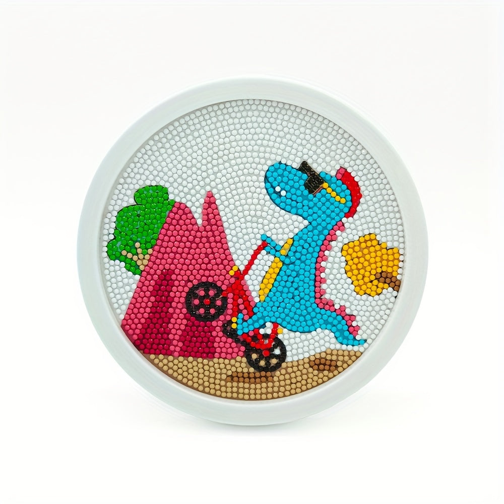 DIY Round Frame Cartoon Diamond Painting Set Room Decoration