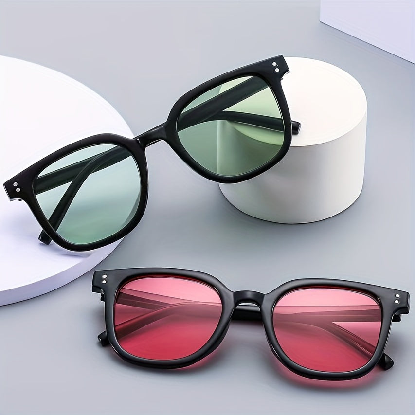 Street Style Men's Sunglasses Orange Pink Green Tea Gray