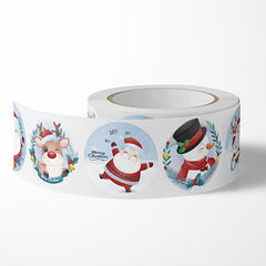 500 Sheets Christmas Cartoon Elk Gift Label Sticker