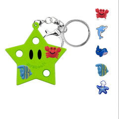 Cartoon Star Silicone Keychain for Children's Party Decoration