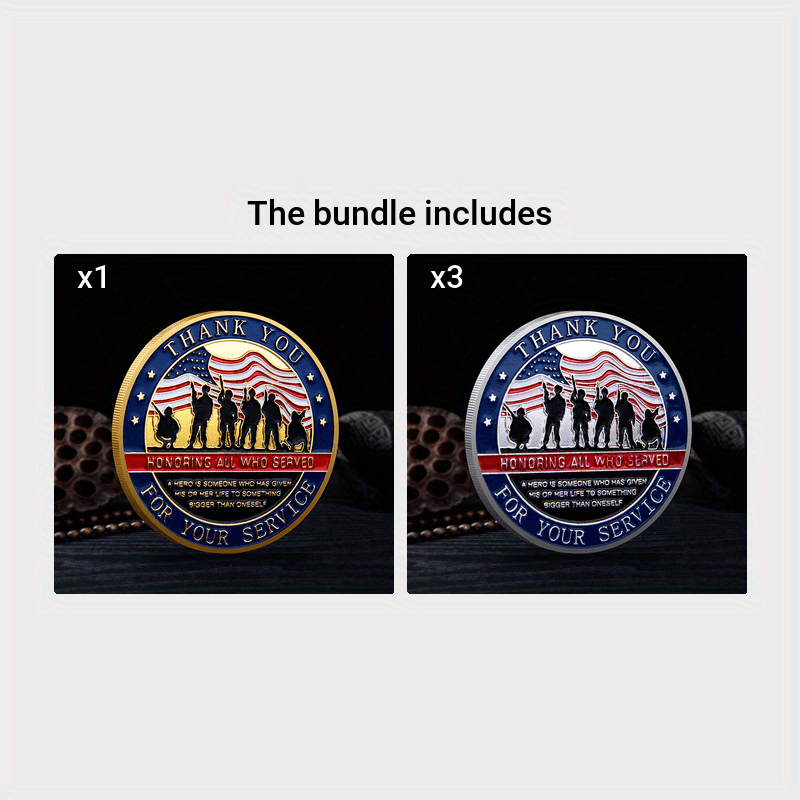 Honor US Veterans Collectible Challenge Coin Gift