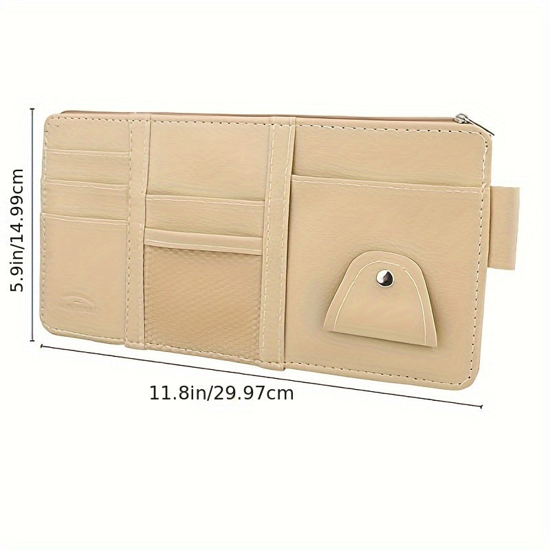 Car Sun Visor Storage Bag Interior Accessories Sunglasses Holder