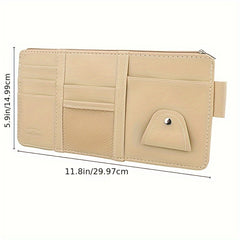 Car Sun Visor Storage Bag Interior Accessories Sunglasses Holder