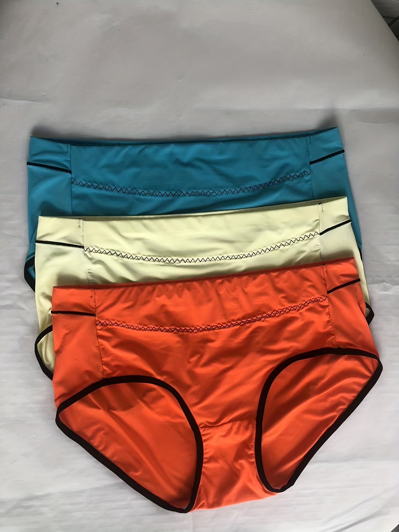 3 Pack Plus Size High Waist Stretchy Briefs Set