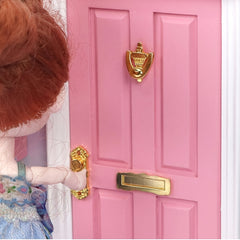 Dollhouse Metal Door Accessories 1:12 Scale Lock, Key, Knob, Newspaper Slot