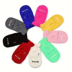 Embroidered 3 Hole Ski Mask Balaclava Hat Neck Warmer