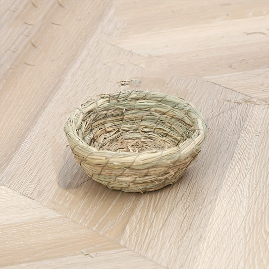 Artificial Bird Woven Nest Ornament for Home Garden Wedding Easter Props