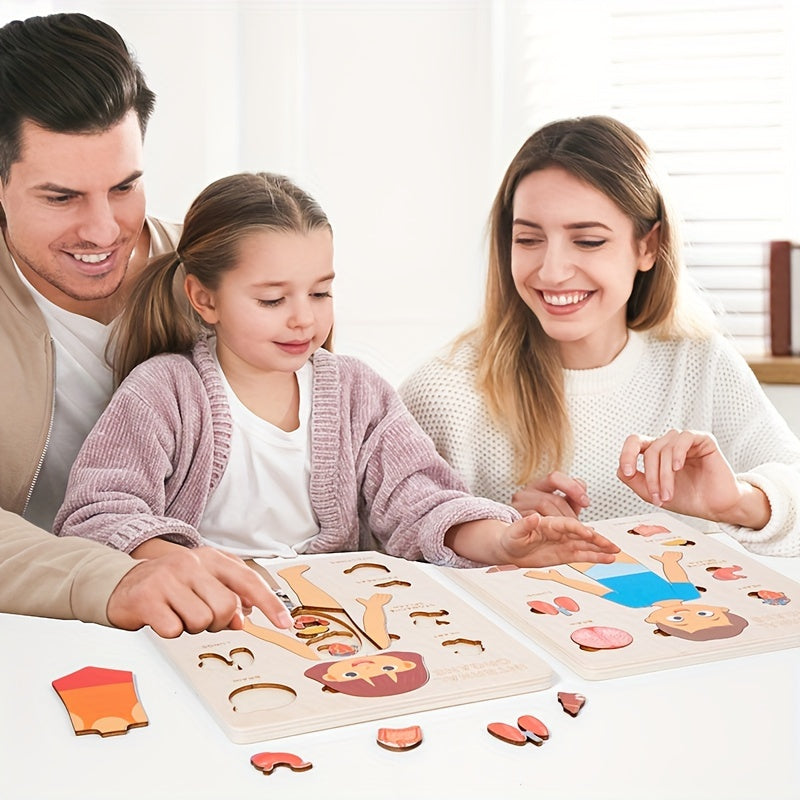 Wooden Human Body Puzzle Toy Educational Gift for Kids