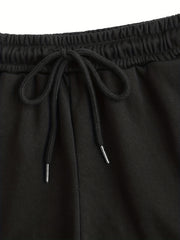 Letter Print Drawstring Shorts for Women