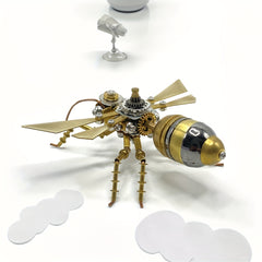 Steam Punk Mechanical Ant 3D Puzzle Golden Metal Insect Model Kit