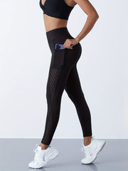High Waisted Mesh Leggings for Women's Yoga