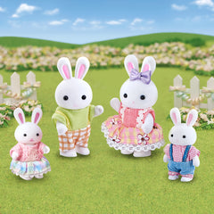 4pcs Rabbit Family Doll Set Random Clothes Perfect for 3 Year Olds