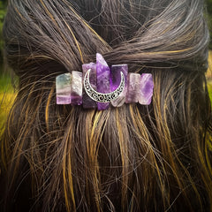 Natural Amethyst Crystal Hairclip Strong Hold Hair Clip Hair Accessories