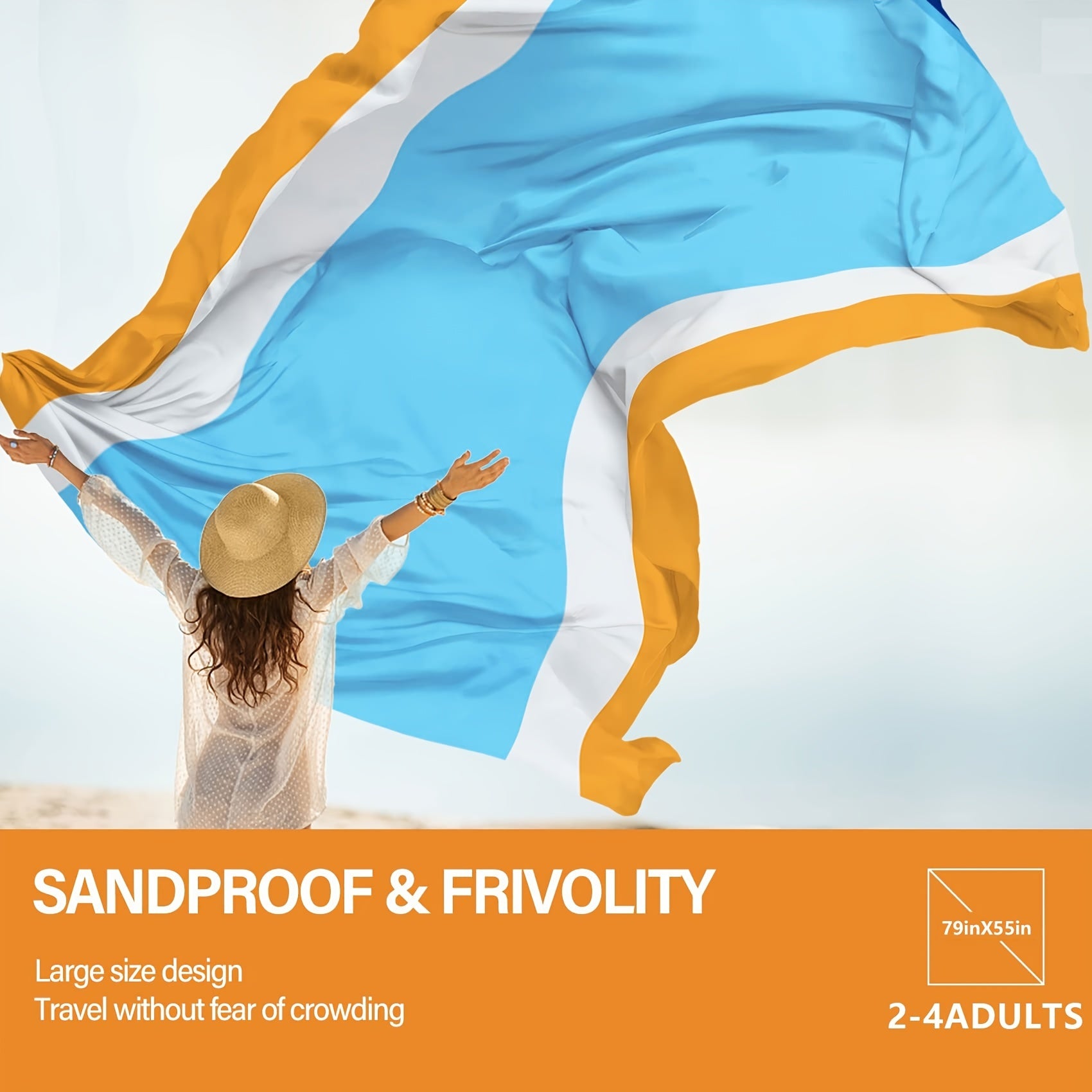 Waterproof Pocket Beach Blanket Portable Mat for Outdoor Camping Picnic