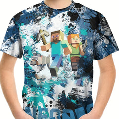 Adventure Building 3D Print Kids T-shirt