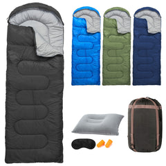 Portable Waterproof Sleeping Bag with Pillow & Accessories