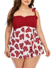 Floral Print Top & Panty Swimsuit Set 2pcs