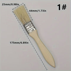 Wooden Handle Hair Brush Thickened Paint Brush Household Tool Brown Brush