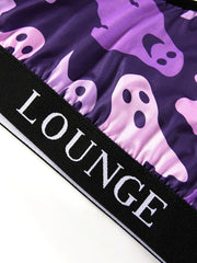 Halloween Sports Bra Ghost Print Stretch Bralette