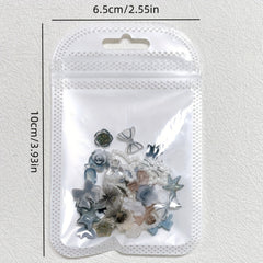 30pcs Gray Mix Fairy Glitter Sequins & Flower Pearl Bow for Resin Fillers
