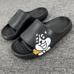 Men's Cartoon Open Toe Slides Soft Sole Platform Slippers