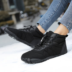 Women's Lace-up Snow Boots with Fleece Lining, Non-slip, Lightweight