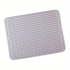 Silicone Dish Drying Mat Anti-slip Coaster Heat-resistant Square Placemat
