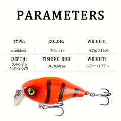 5pcs Slowly Sinking Minnow Bait 4 4 2g Bionic Hard Bait For Perch Fishing