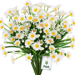 4pcs UV Resistant Plastic Chrysanthemum Artificial Daisy Flowers Home Decor