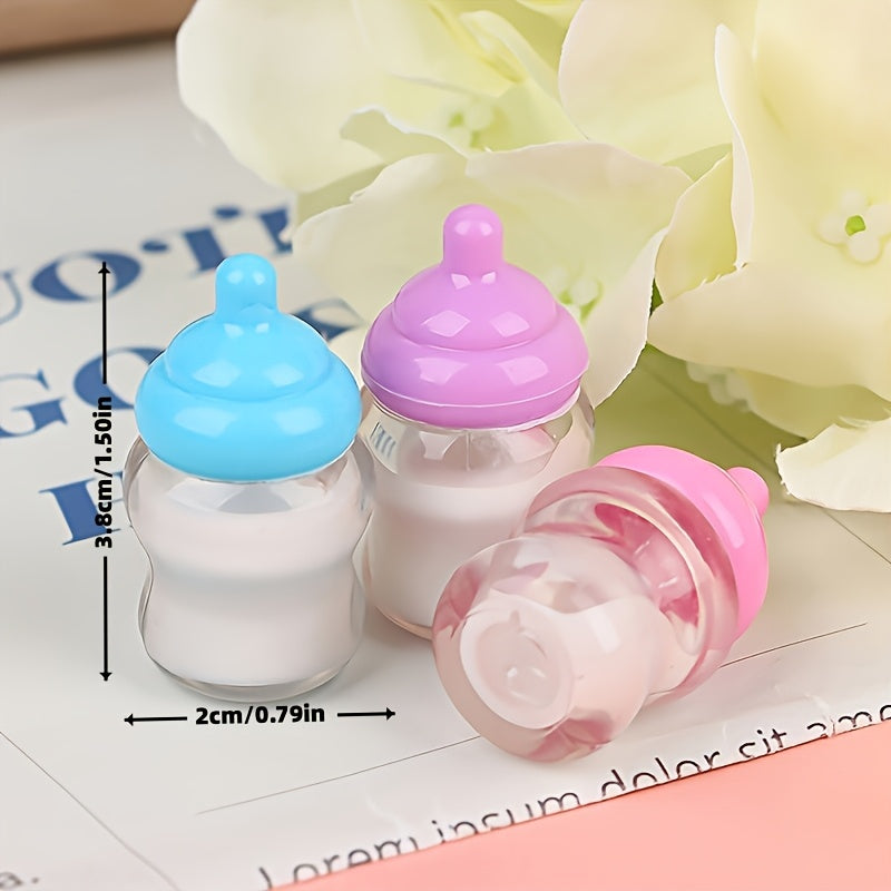 4pcs Mini Milk Bottles for Dollhouses Creative Displays Toy House Decor
