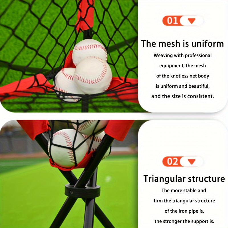 Ball Basket For Tennis Baseball Ball Rack Softball Tennis Ball Pocket Net Bag