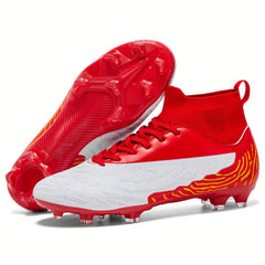 Professional Boy's AG Cleat Football Boots Anti Skid High Top Soccer Cleats