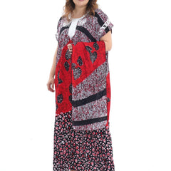 Graphic Print Kaftan Dress Set with Hijab