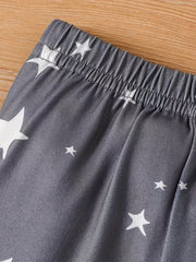 Baby Girls Star Print Elastic Waist Trousers