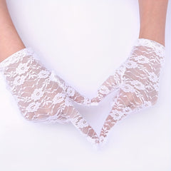 Bridal Lace Floral Gloves Wedding Party Accessories For Bride