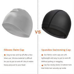 Breathable Unisex PU Swimming Cap for All Hair Types