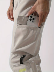 Men's Casual Flap Pocket Pants Tapered Sports Pants