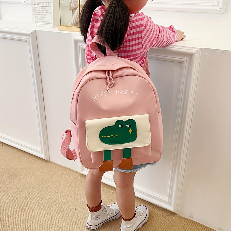 Cartoon Crocodile Kindergarten Bag Boys And Girls Schoolbag