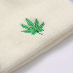 Knitted Leaves & Thorns Unisex Beanie Hat
