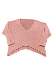 Casual Sweater Women's Solid V Neck Jumper