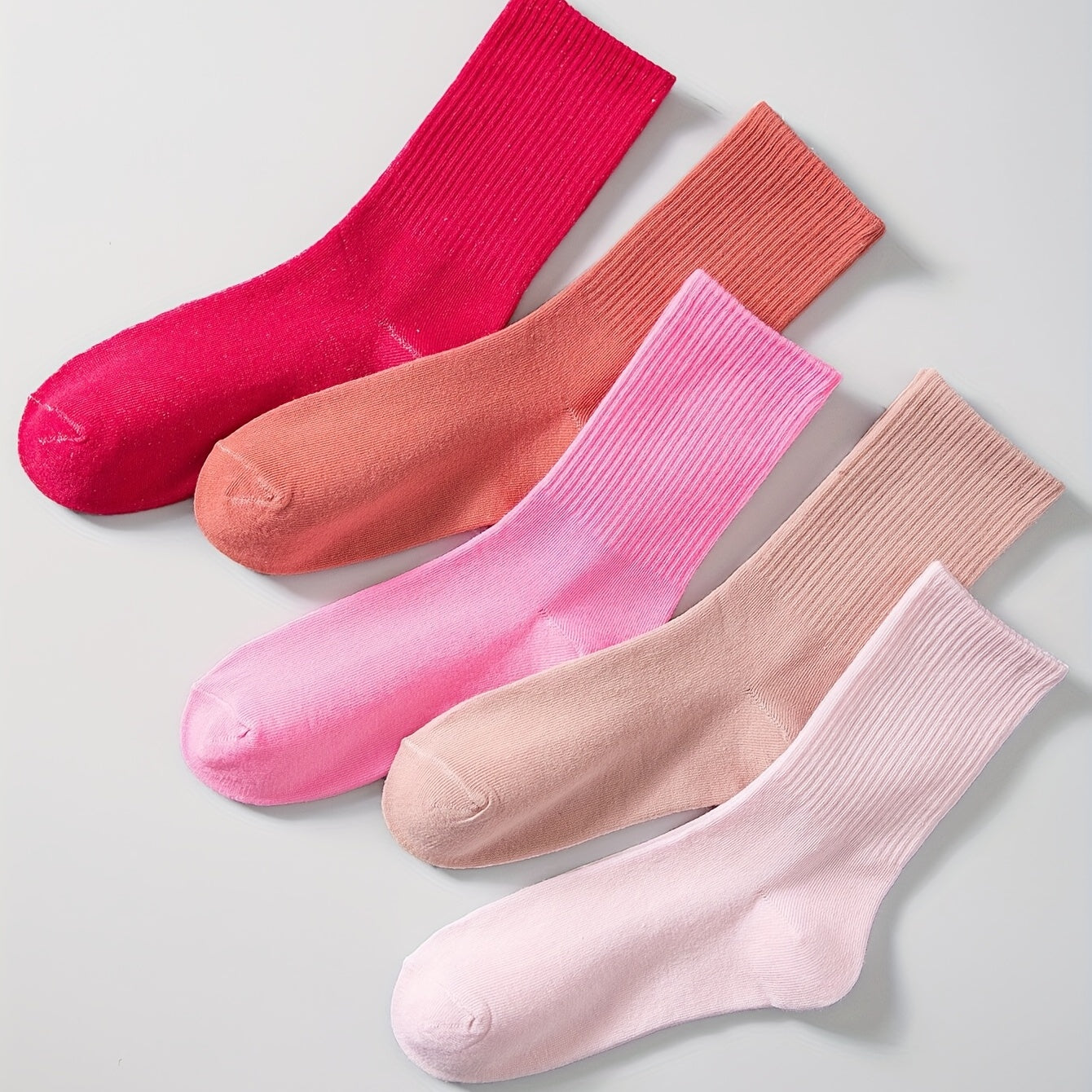 5 Pairs Comfy & Breathable Mid Tube Socks Women's Stockings